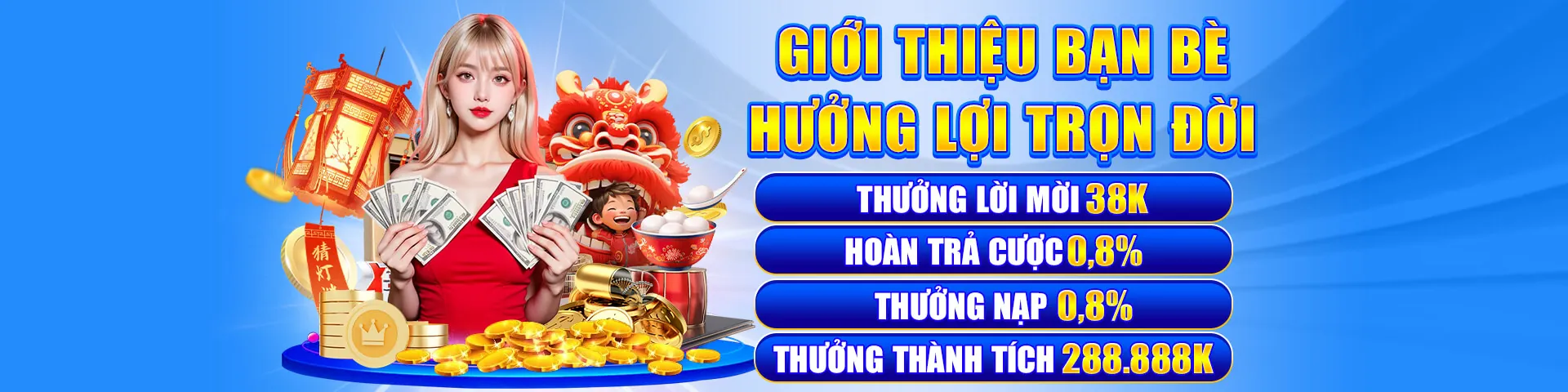 Banner khuyến mãi bắn cá và sòng bạc